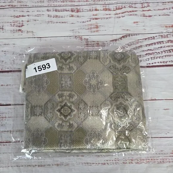 Vintage Carlisle Silk Jaquard Skirt 6 Gold Metallic Color Glam Lux Quiet Money - Picture 12 of 12